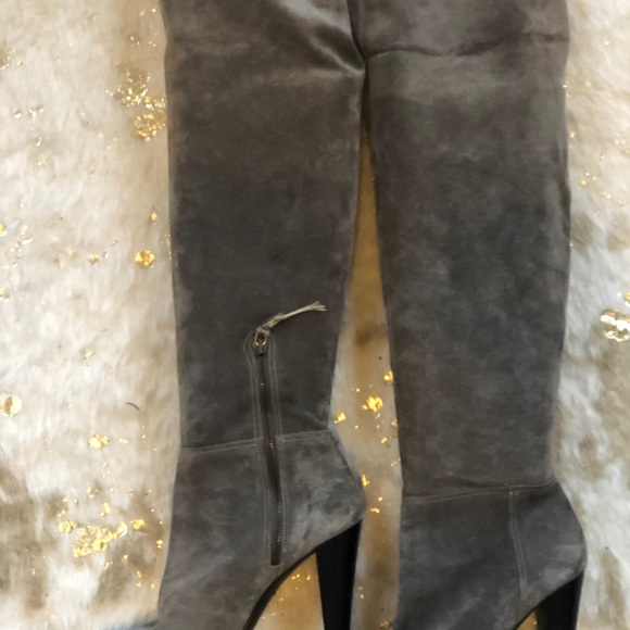 Miu Miu over the knee grey/taupe boots. - Picture 4 of 6